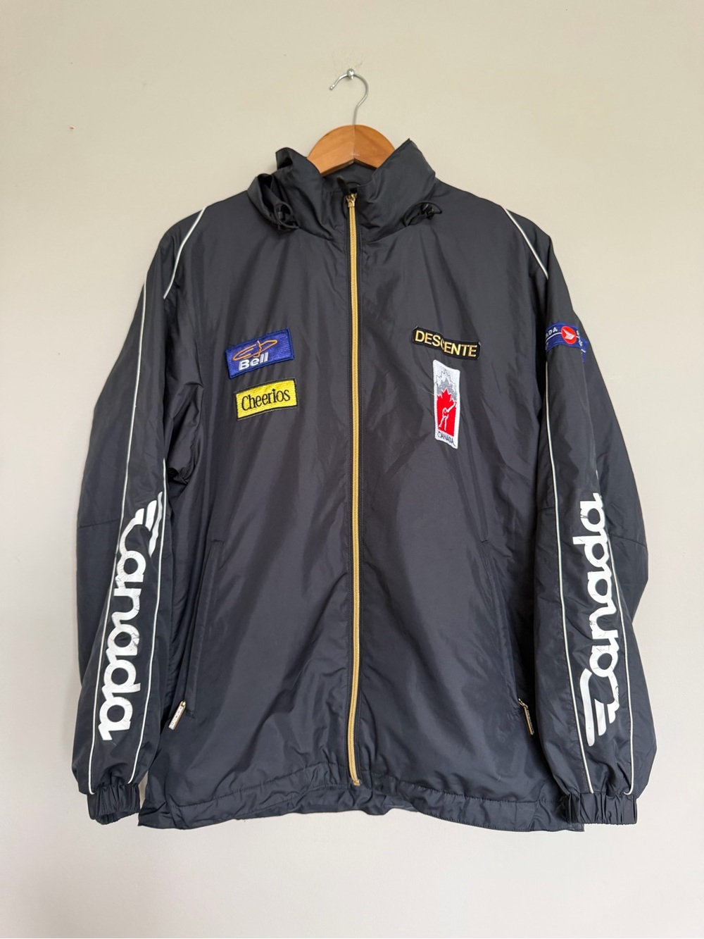 Vintage 90s Descente TEam Canada Ski Windbreaker Bell Cheerios Sponsor